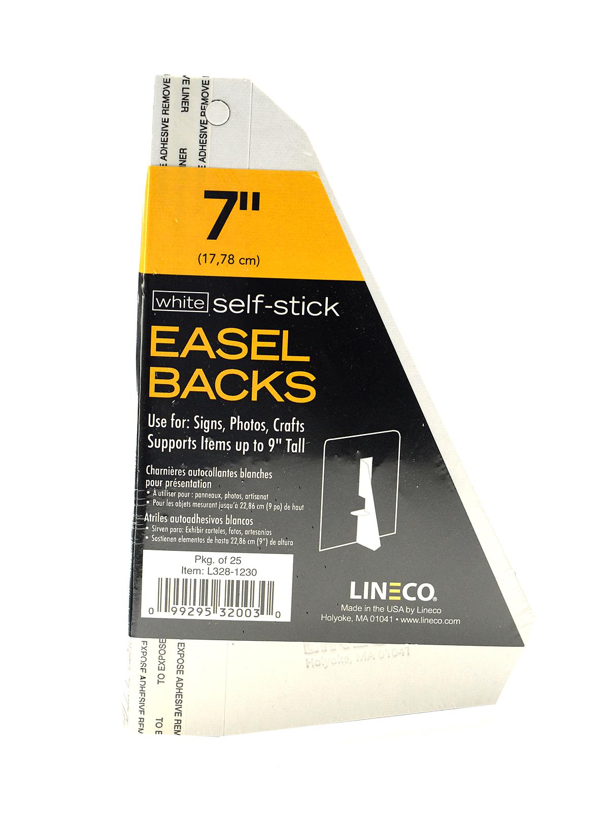 Self Stick Easel Backs White 7 In. Pack Of 25