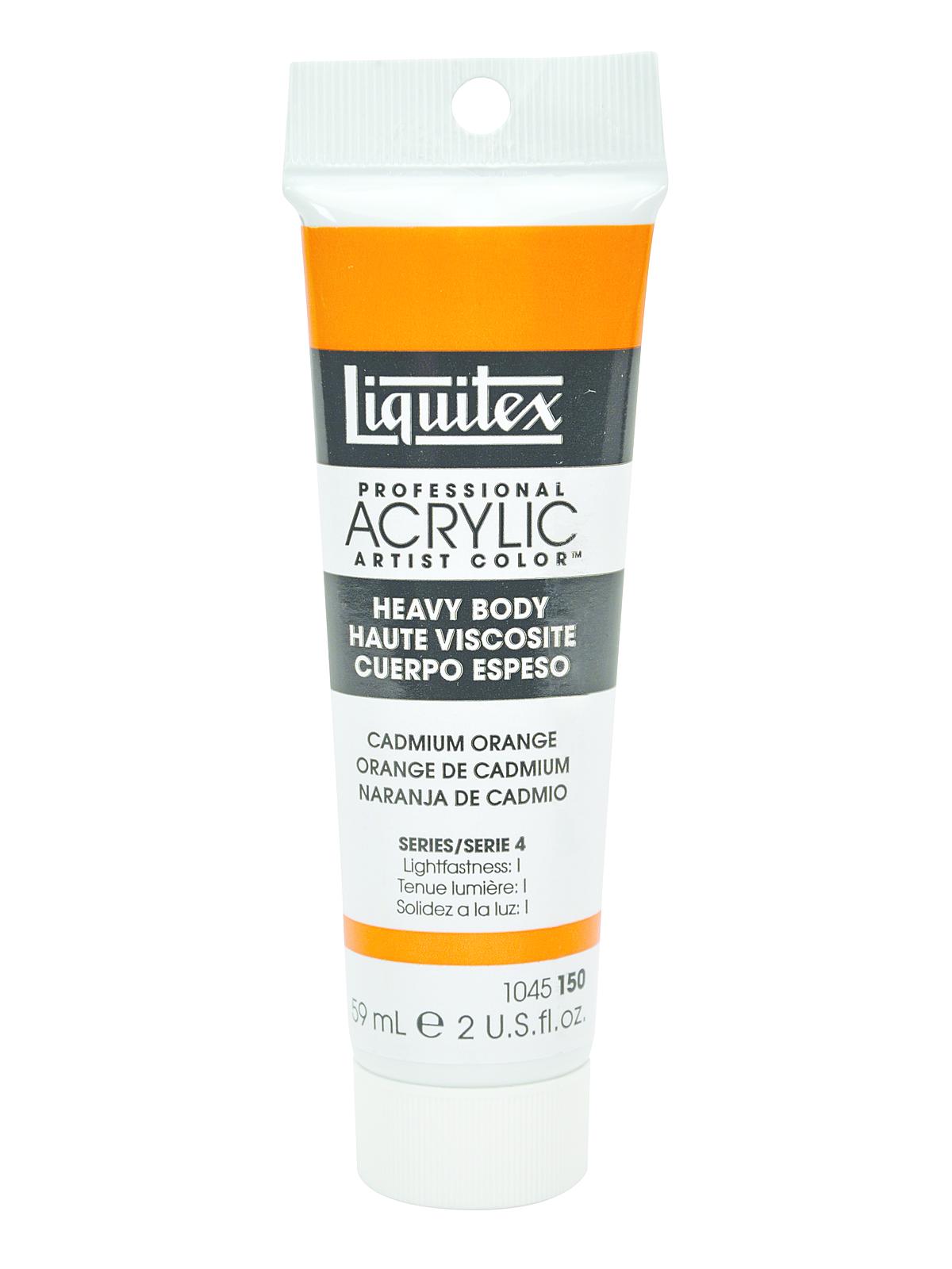 Heavy Body Professional Artist Acrylic Colors cadmium orange 2 oz.