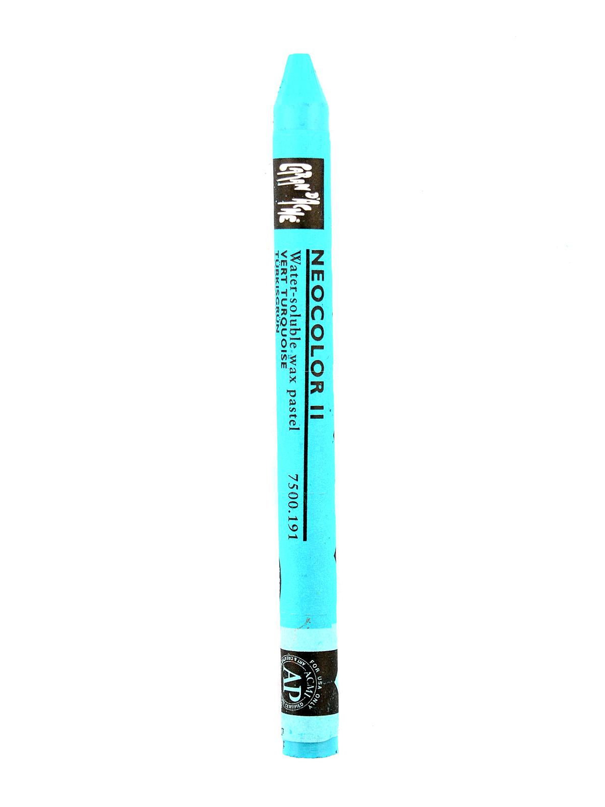 Neocolor II Aquarelle Water Soluble Wax Pastels turquoise green