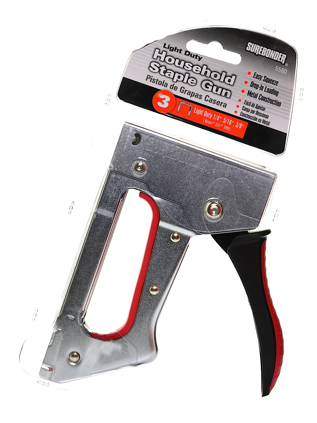 Household Staple Gun Each Silver