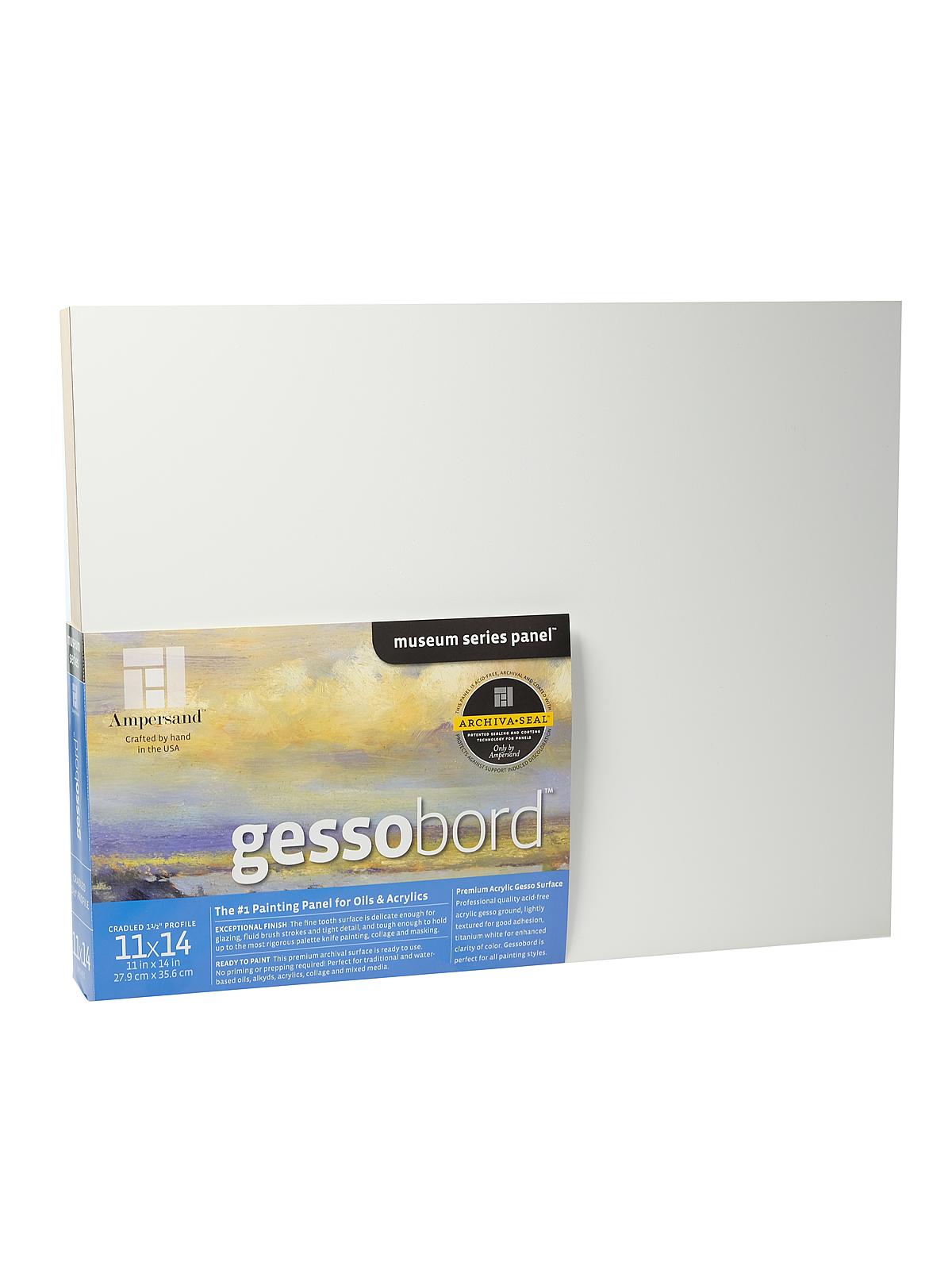 Cradled Gessobord 11 in. x 14 in. 1 1 2 in. each
