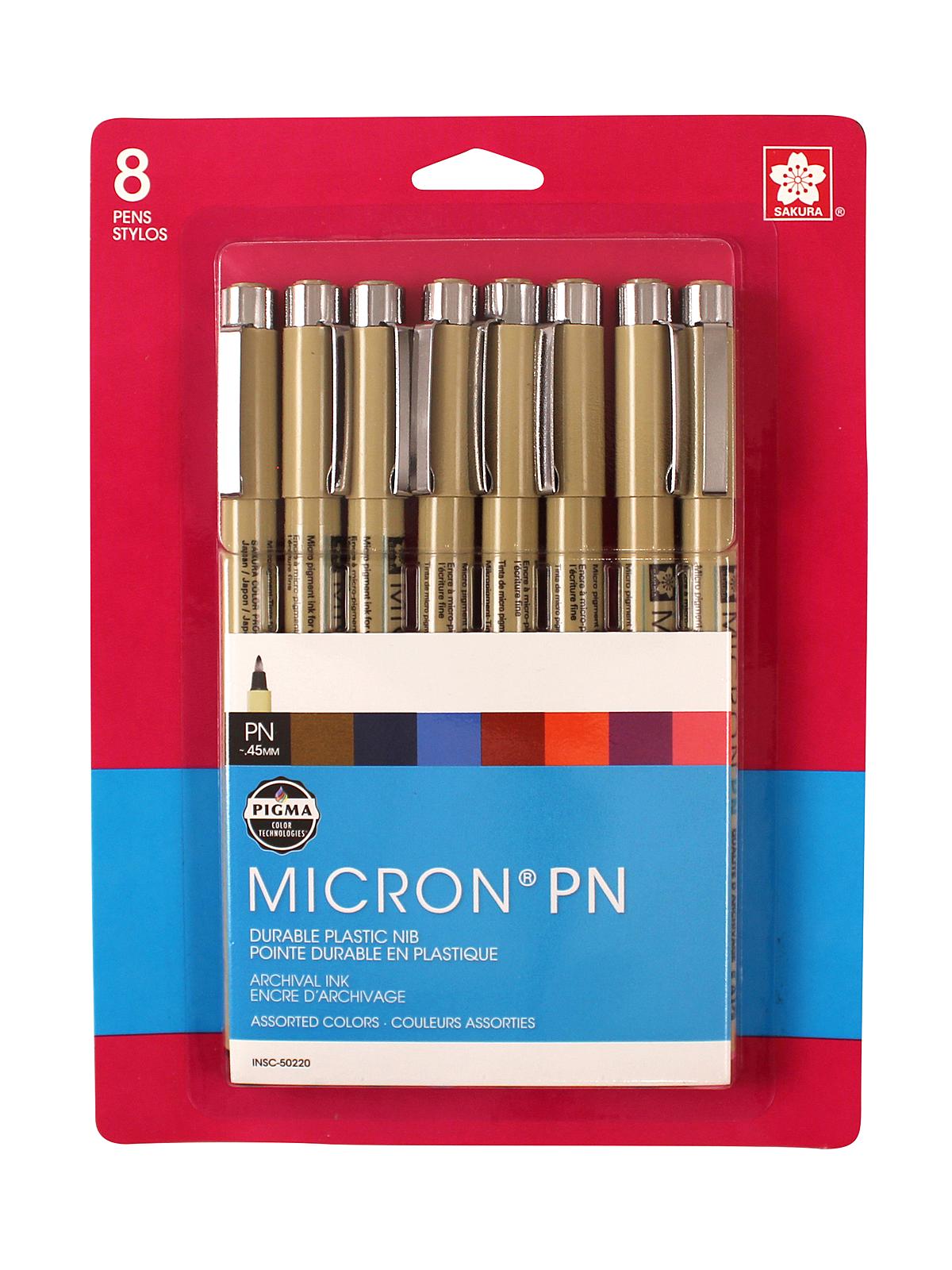 Pigma Micron PN Sets assorted set of 8