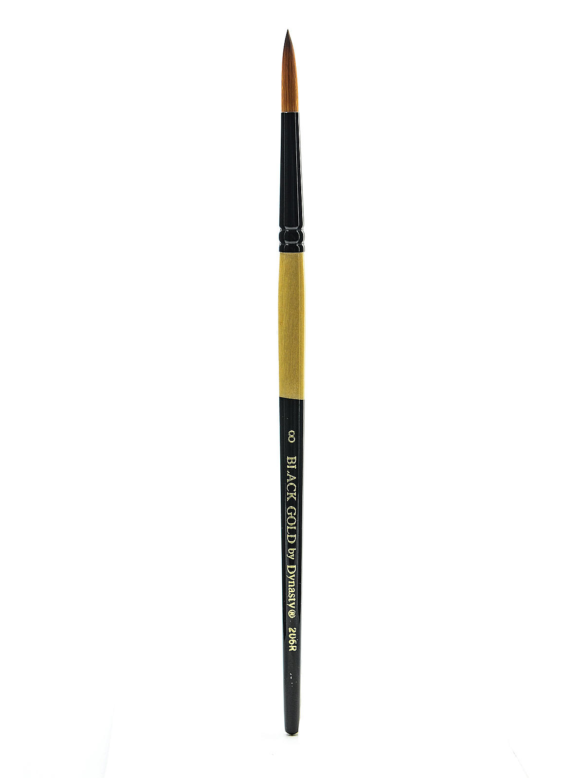 Black Gold Series Synthetic Brushes Short Handle 8 Round