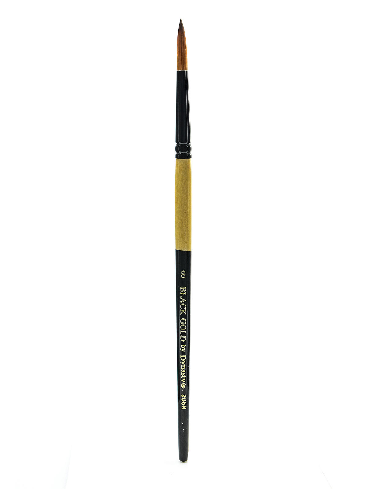 Black Gold Series Synthetic Brushes Short Handle 8 round