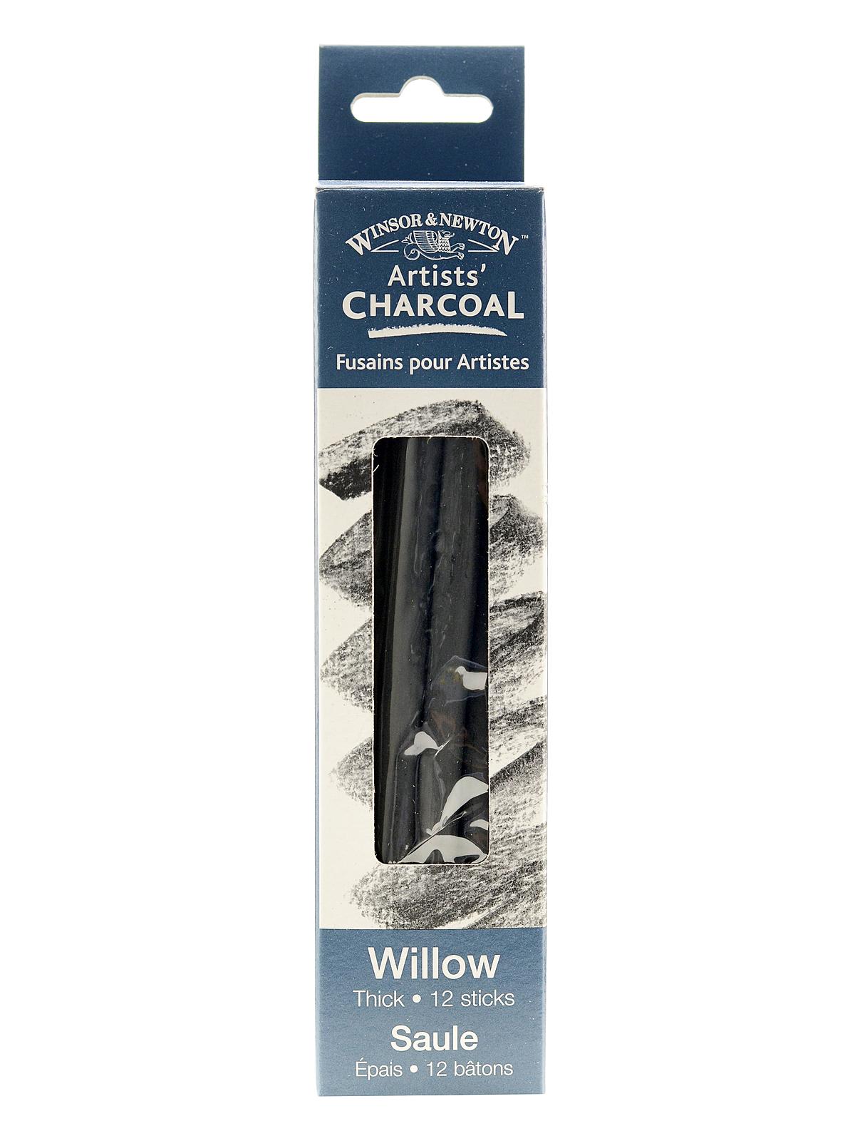 Artists' Charcoal willow thick box of 12