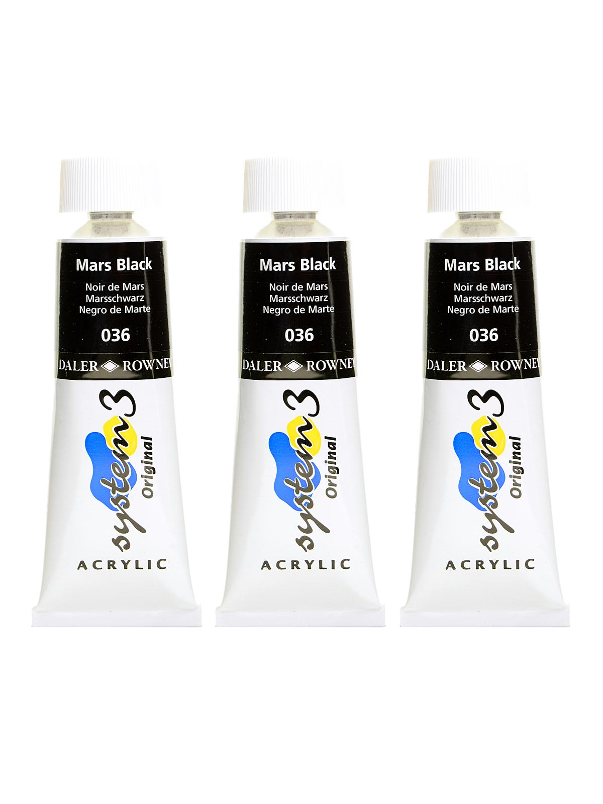 System 3 Acrylic Colour mars black 59 ml