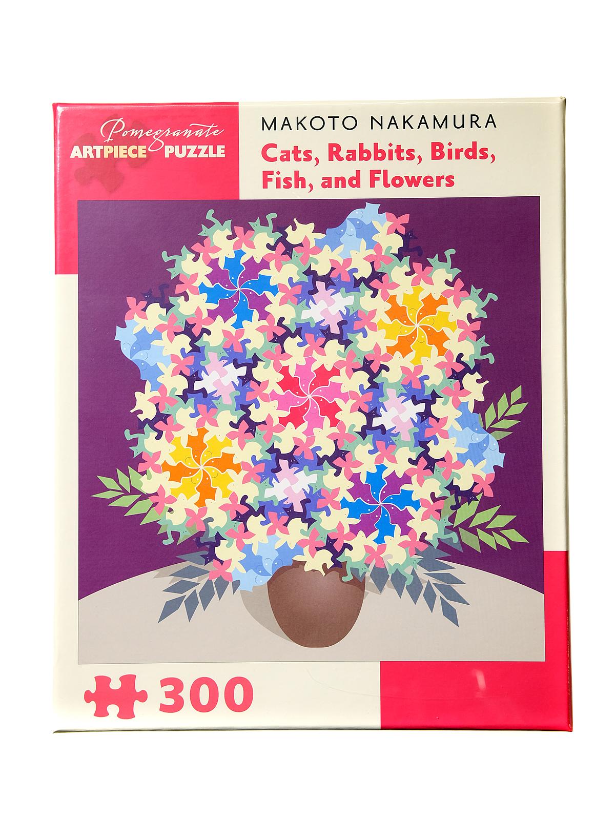 Kids 300-Piece Jigsaw Puzzles Makoto Nakamura: Cats, Rabbits, Birds, Fish, and Flowers