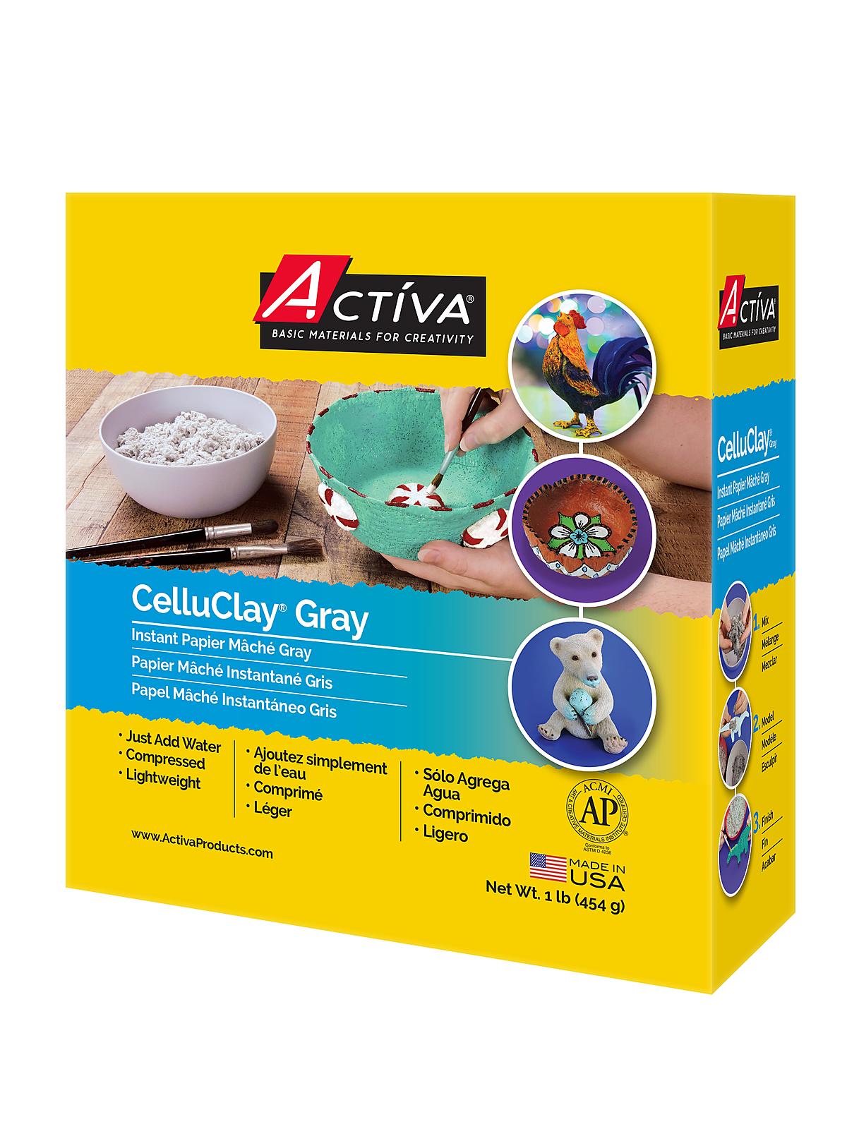 CelluClay Instant Papier Mache 1 lb. original gray