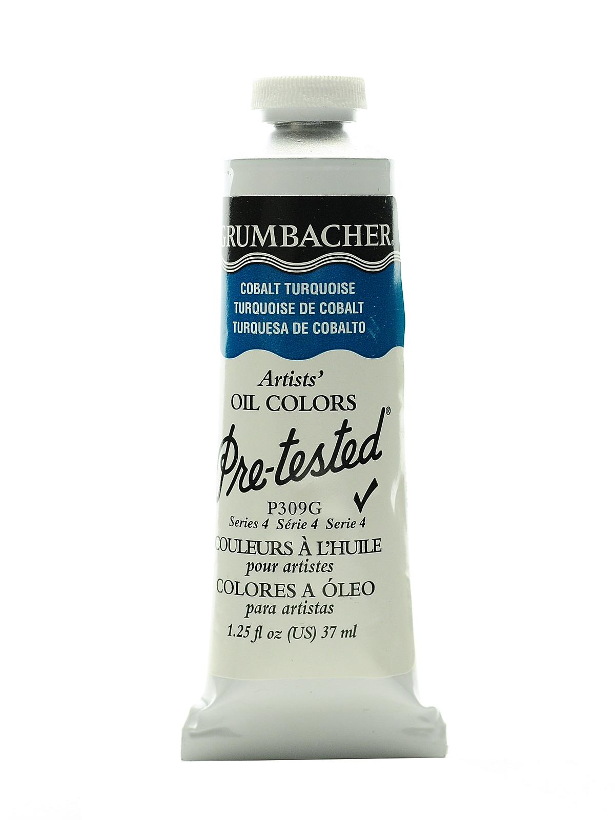 Pre-Tested Artists Oil Colors cobalt turquoise P309 1.25 oz.