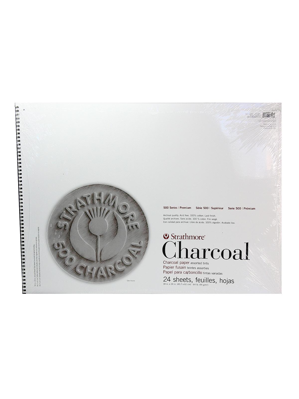 500 Series Charcoal Paper Pads assorted tints 18 in. x 24 in.