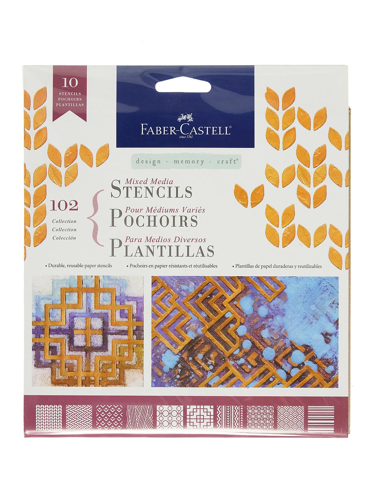 Mixed Media Stencils classic II 10 pieces