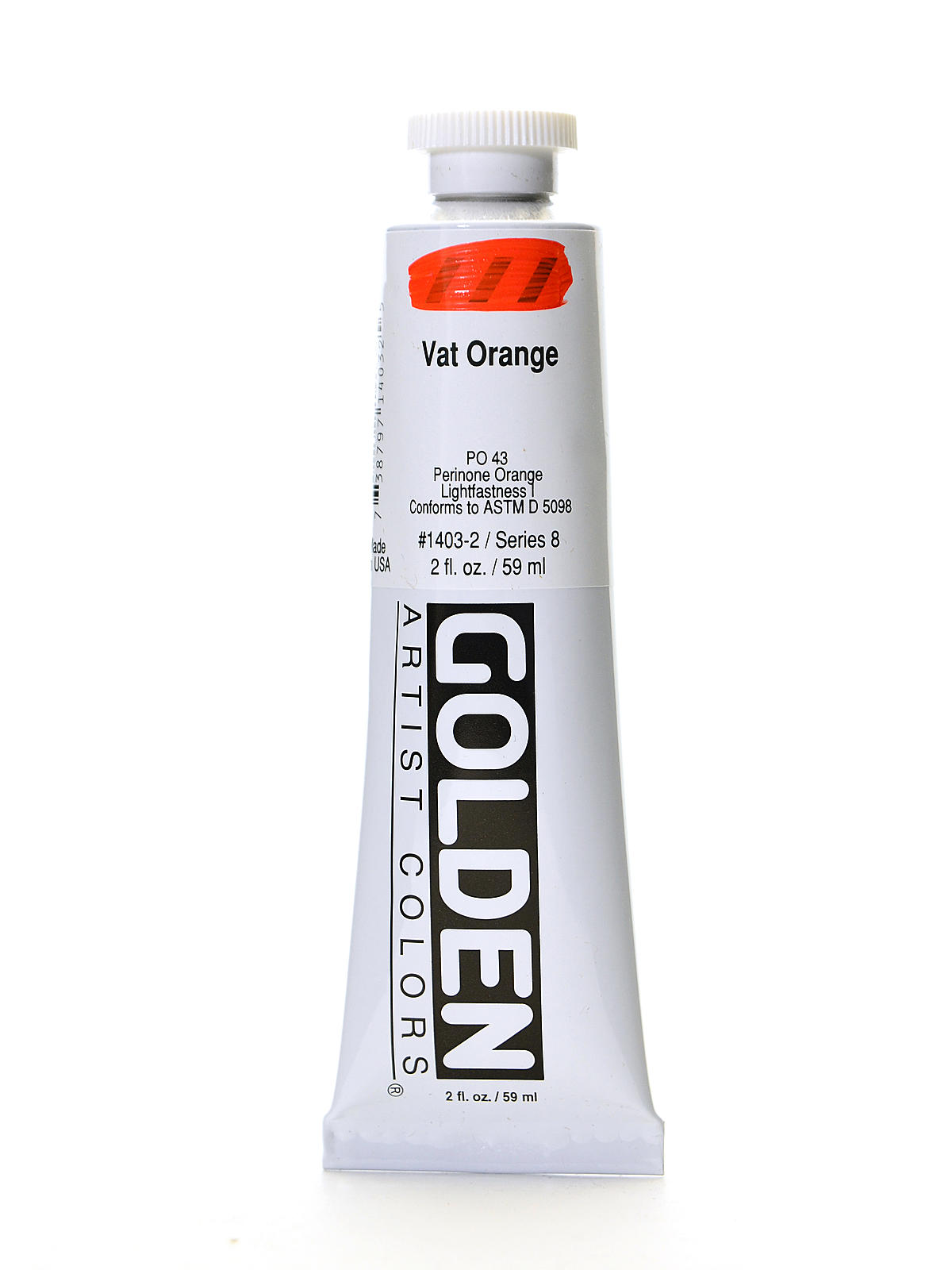 Heavy Body Acrylics vat orange 2 oz.