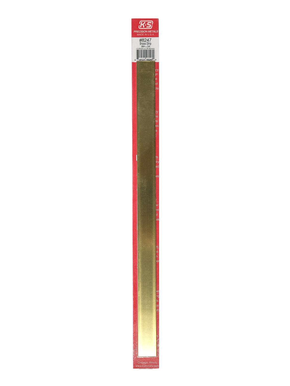 Metal Strips brass .064 in. x 3 4 in. 12 in.