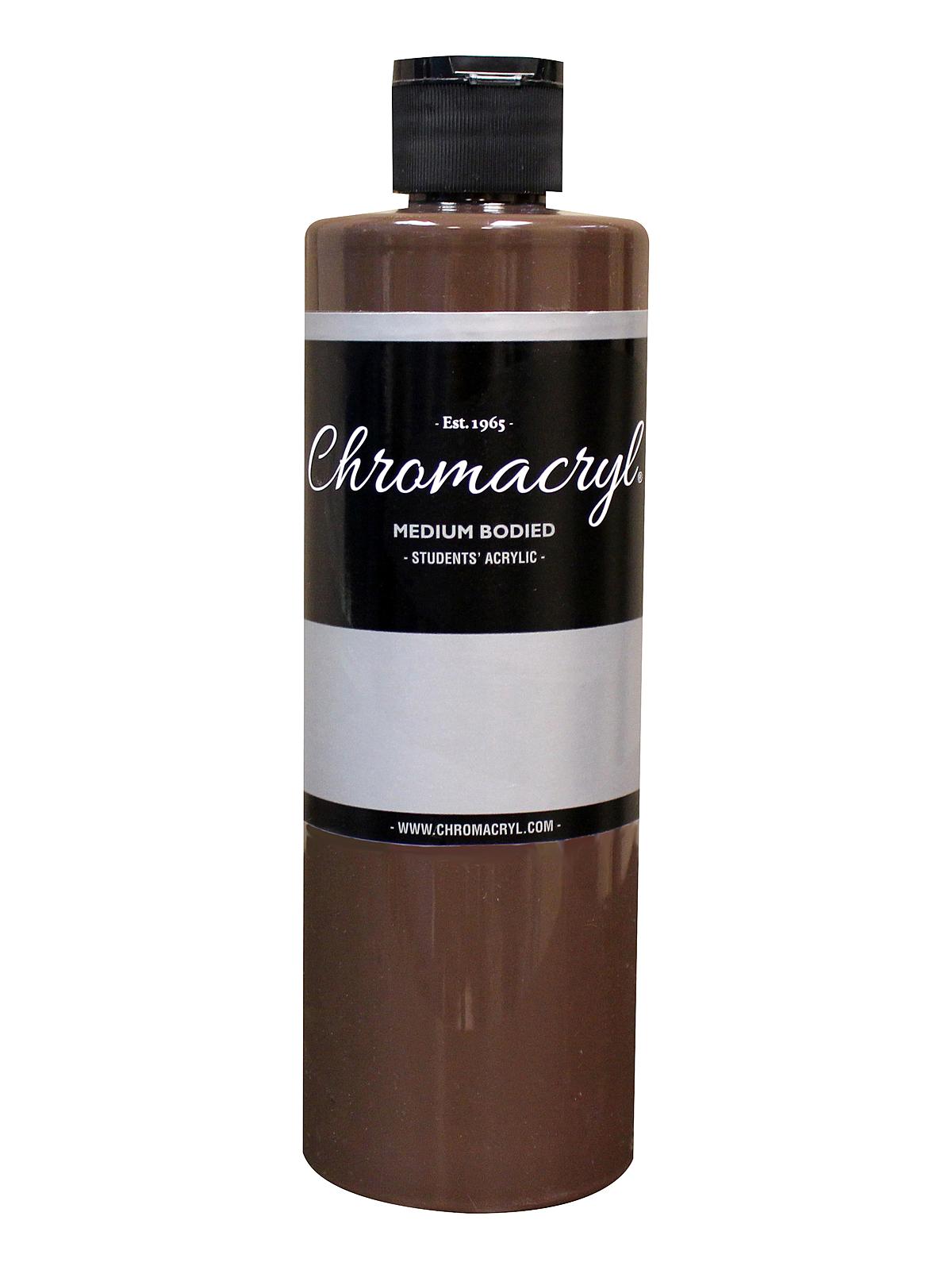 Chromacryl Students' Acrylic Paints burnt umber 500 ml