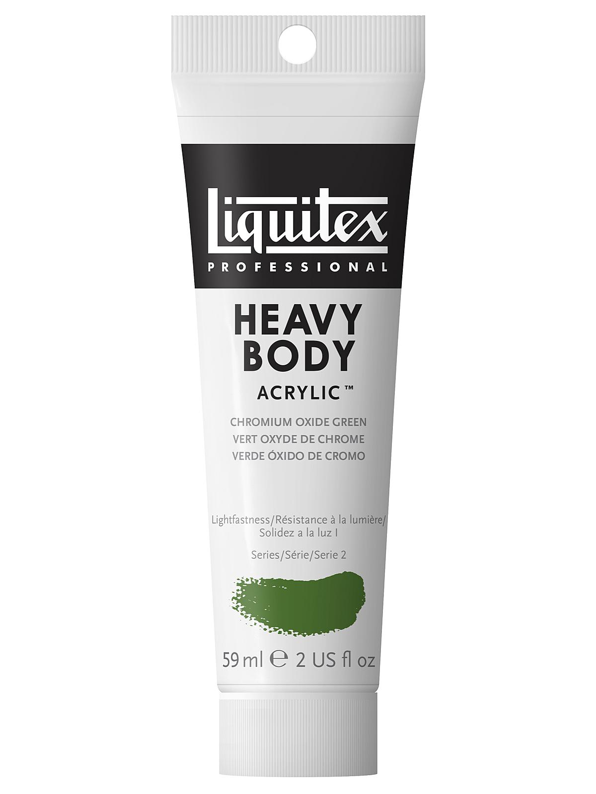 Heavy Body Professional Artist Acrylic Colors chromium oxide green 2 oz.