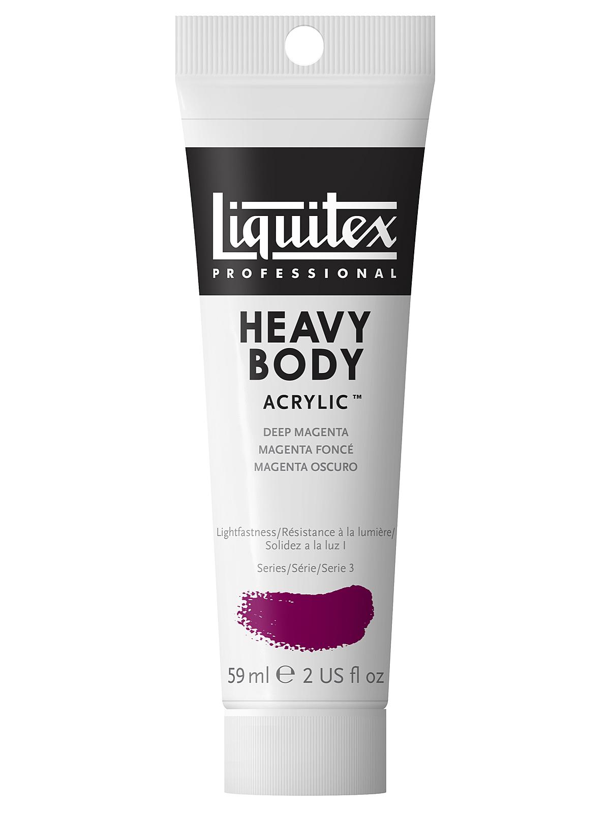 Heavy Body Professional Artist Acrylic Colors deep magenta 2 oz.