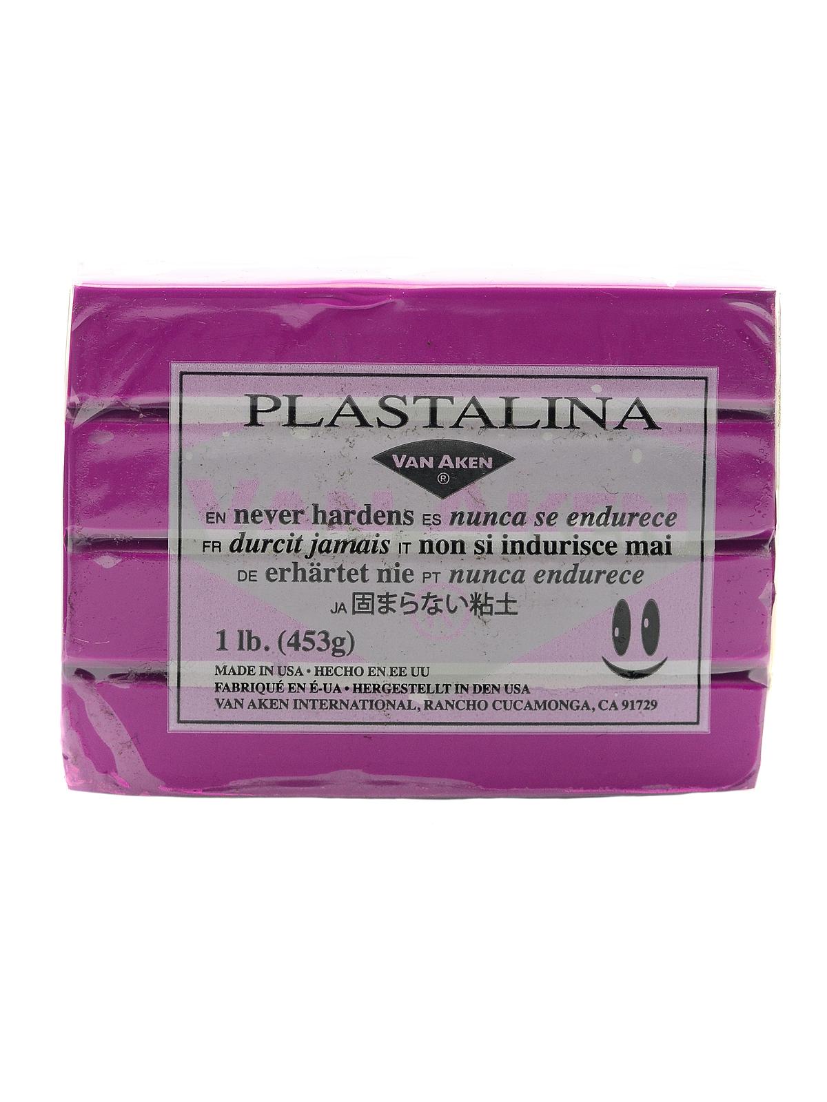 Plastalina Modeling Clay magenta 1 lb. bar