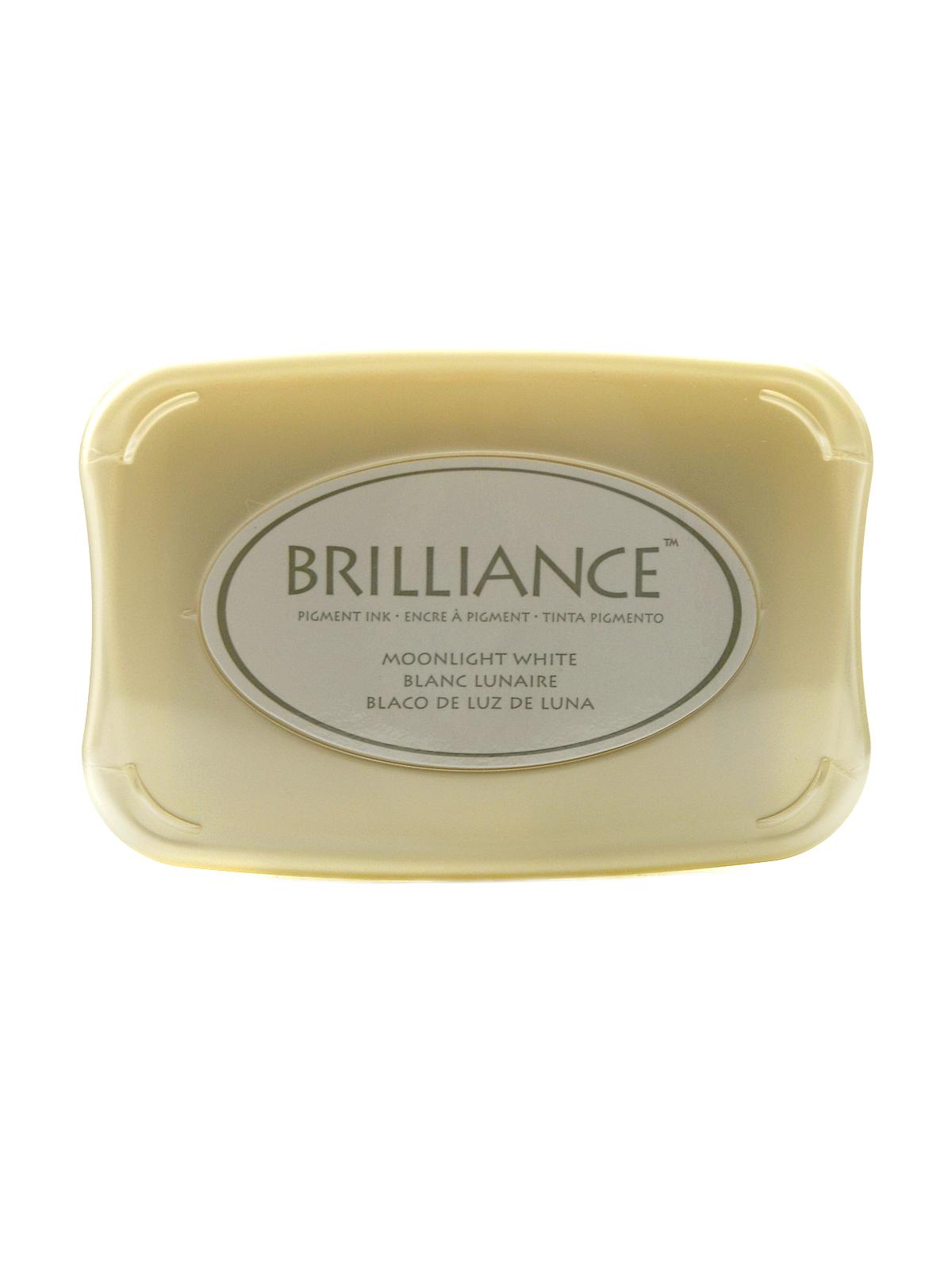 Brilliance Archival Pigment Ink moonlight white 3.75 in. x 2.625 in. pad