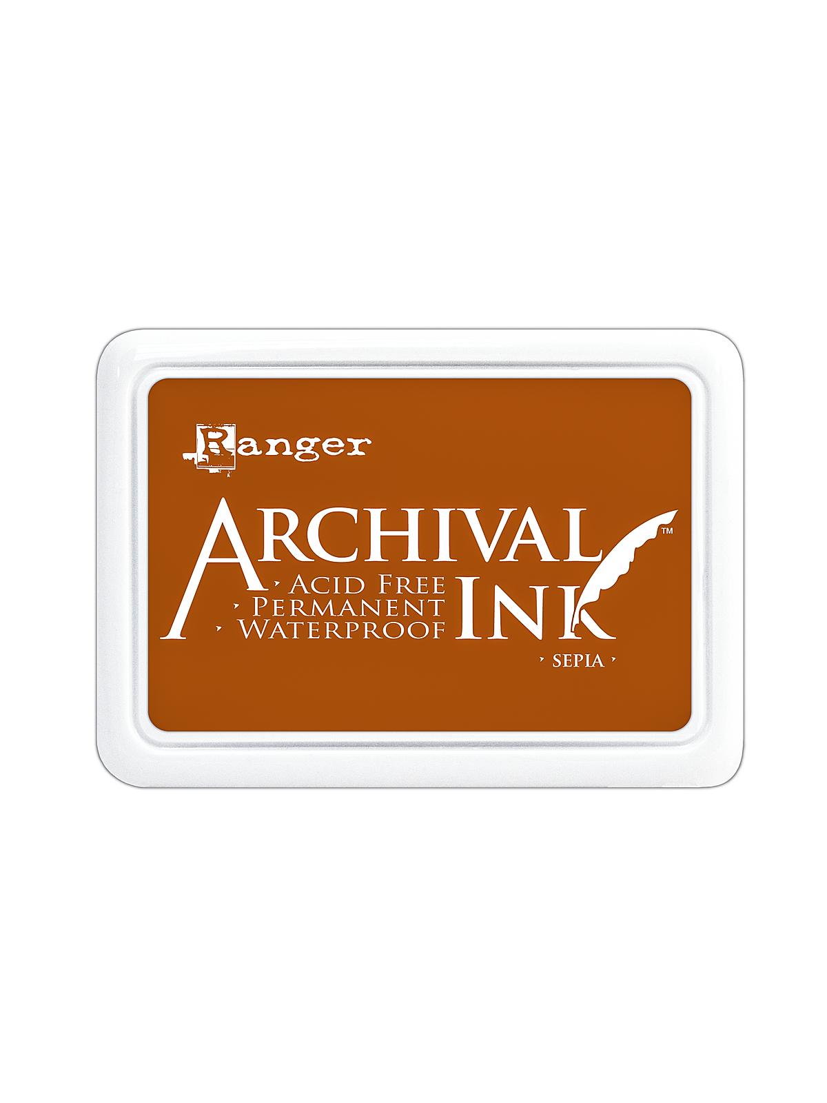 Archival Ink sepia 2 1 2 in. x 3 3 4 in. pad