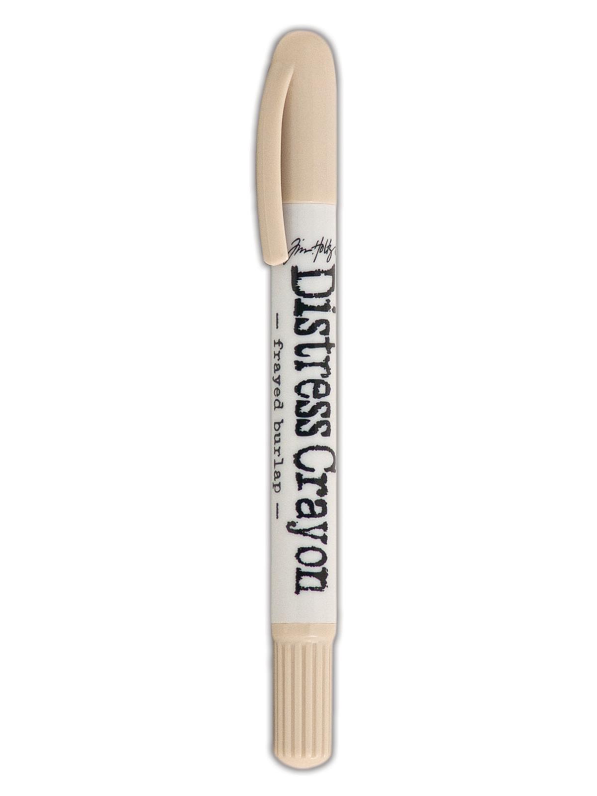 Distress Crayons frayed burlap