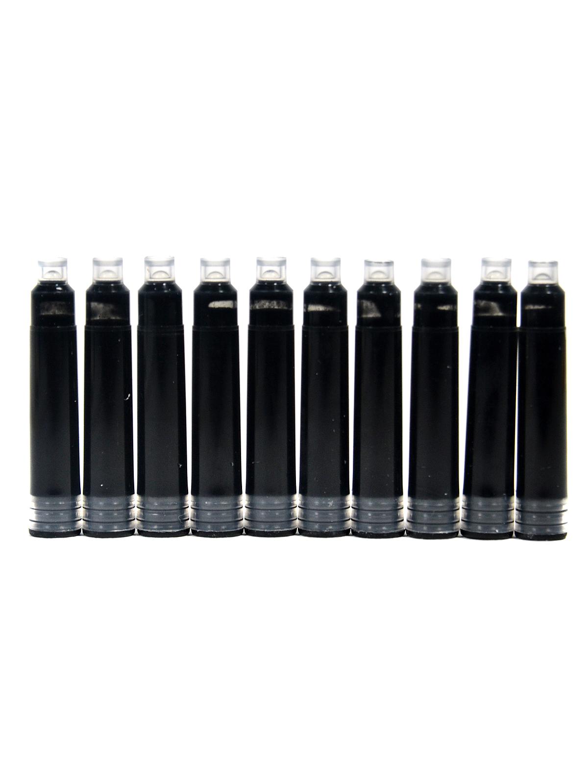 Calligraphy Fountain Pen Ink Cartridges black pack of 10