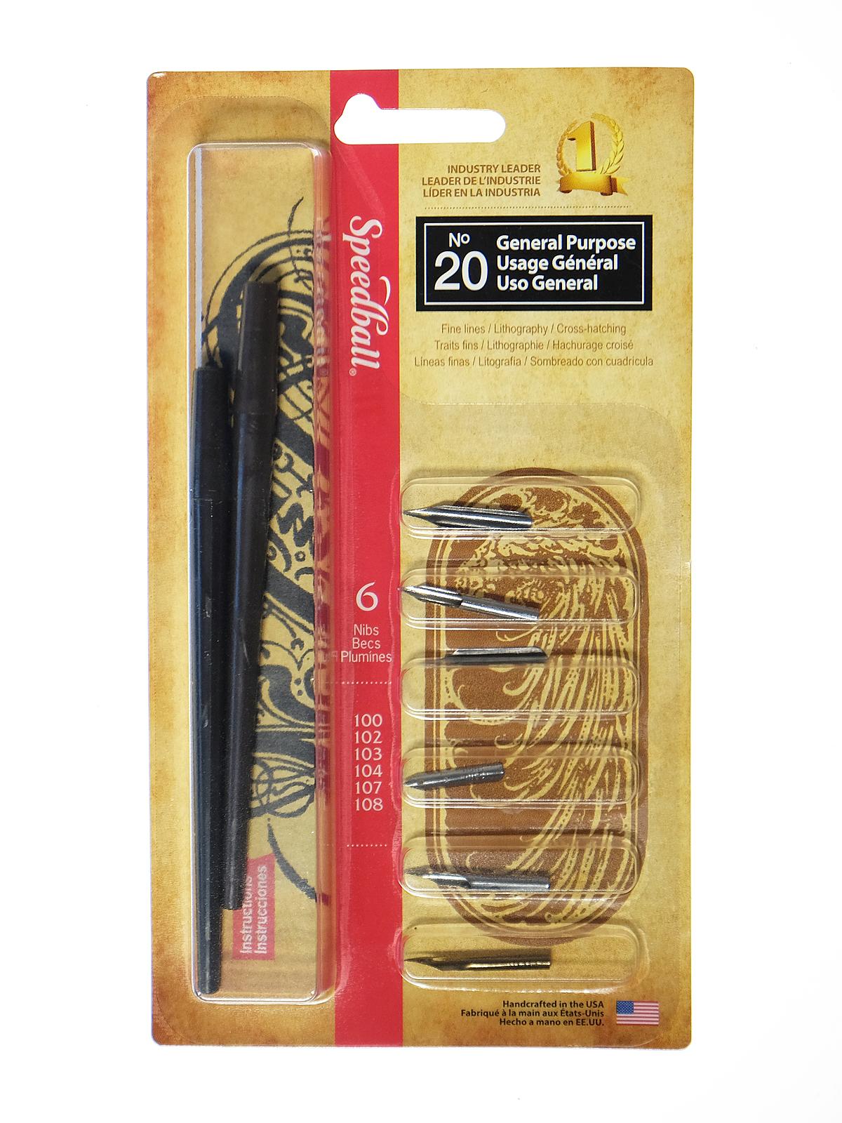 General Purpose Pen Set two penholders and six pens