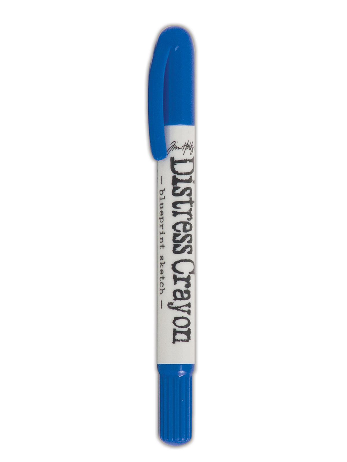 Distress Crayons blueprint sketch
