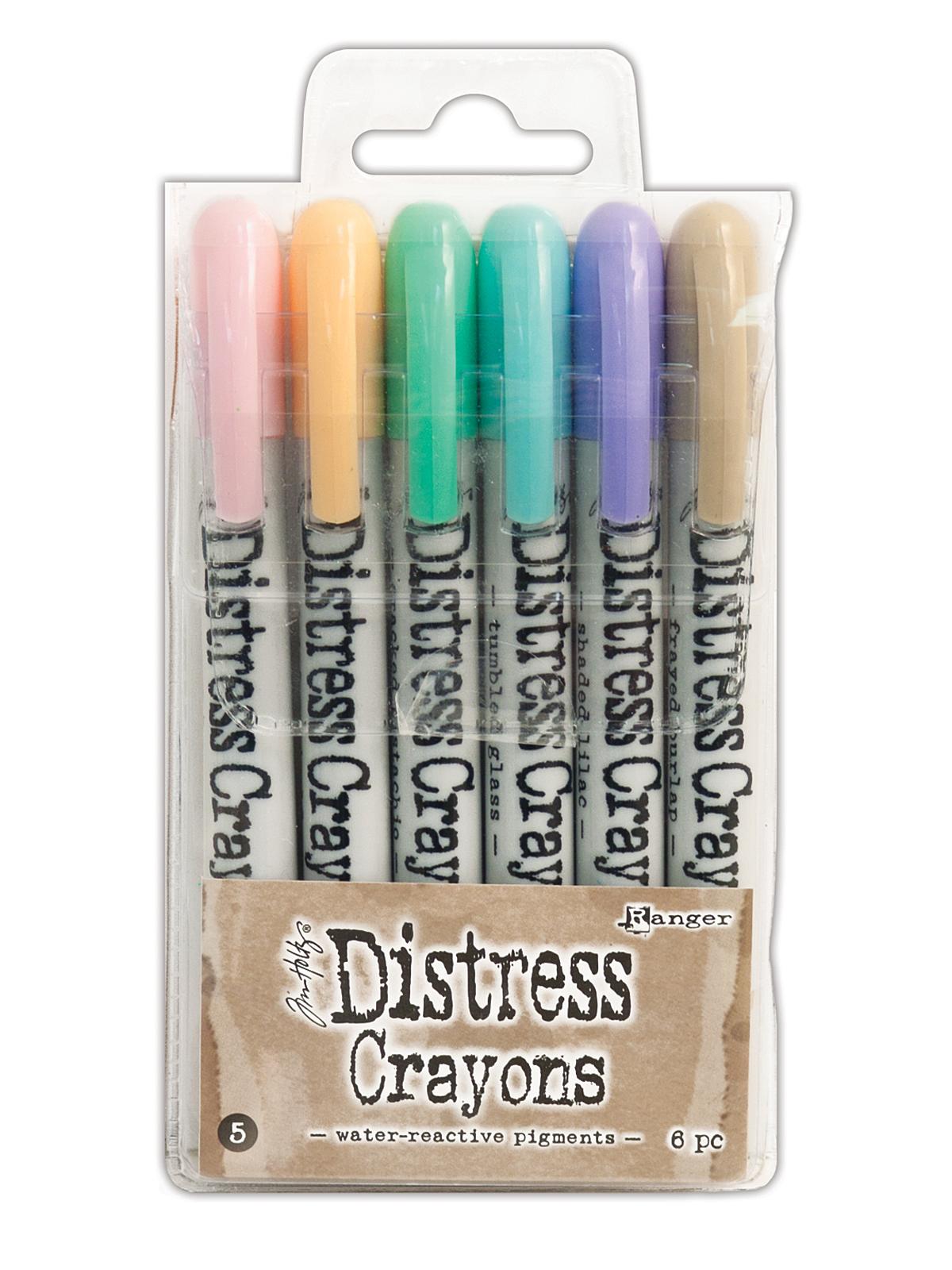 Tim Holtz Distress Crayons set #5 pack of 6