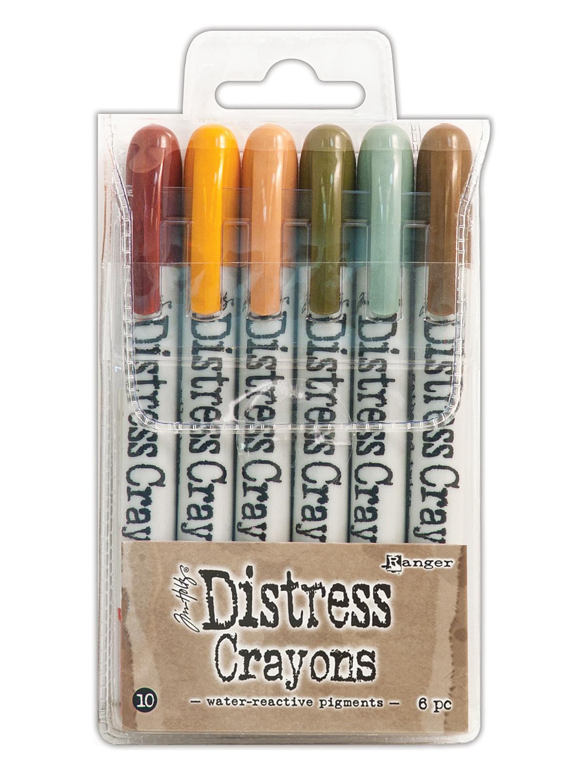 Tim Holtz Distress Crayons set #10 pack of 6