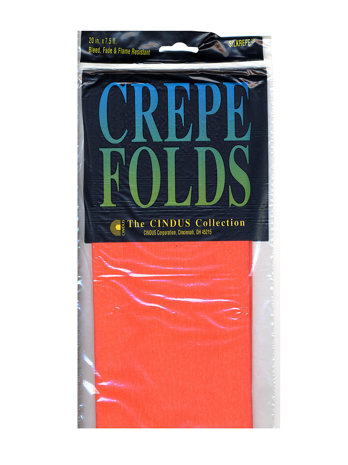 Crepe Paper Folds Bright Orange