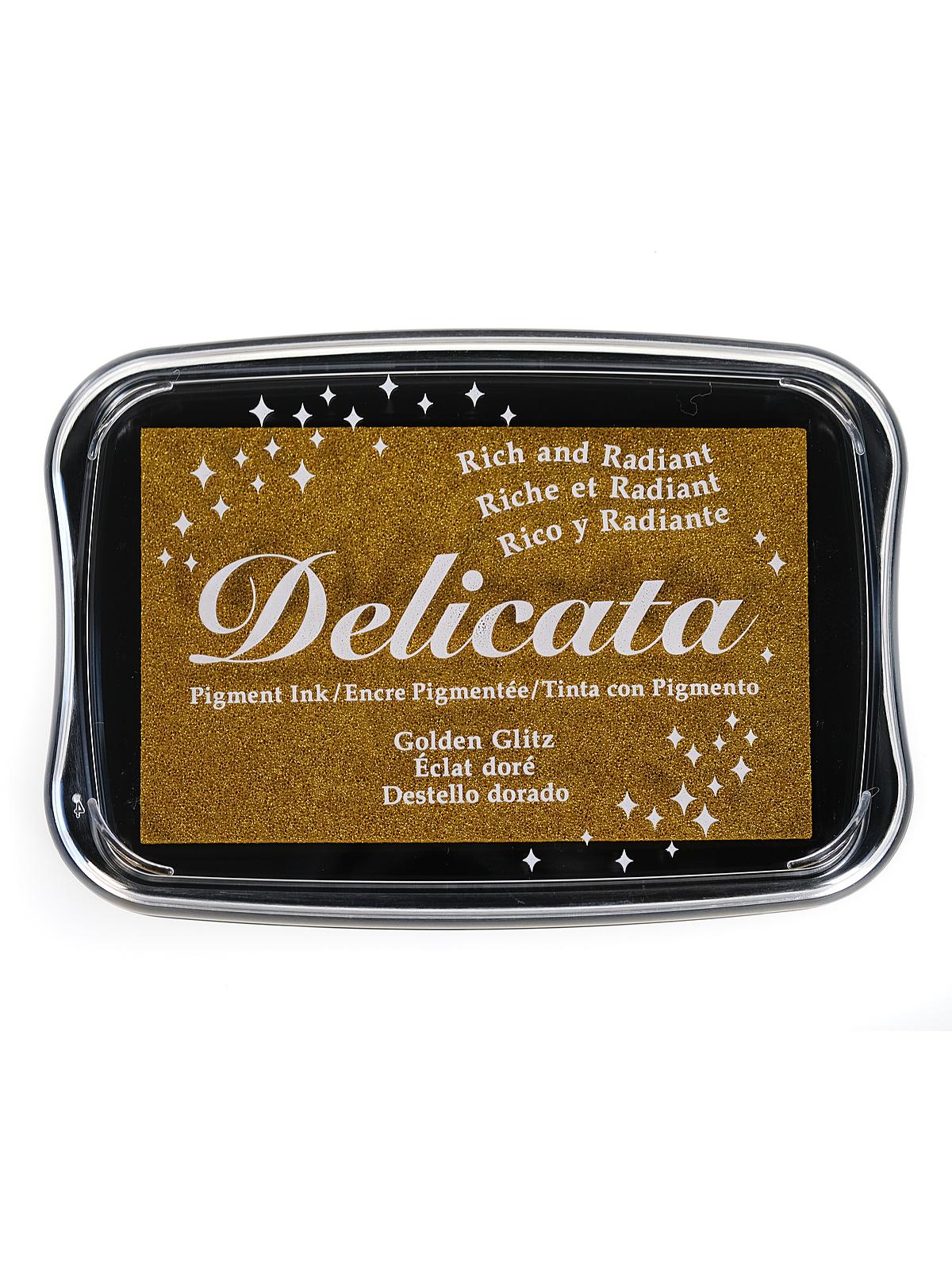 Delicata Pigment Ink 3.75 in. x 2.625 in. full-size pad golden glitz