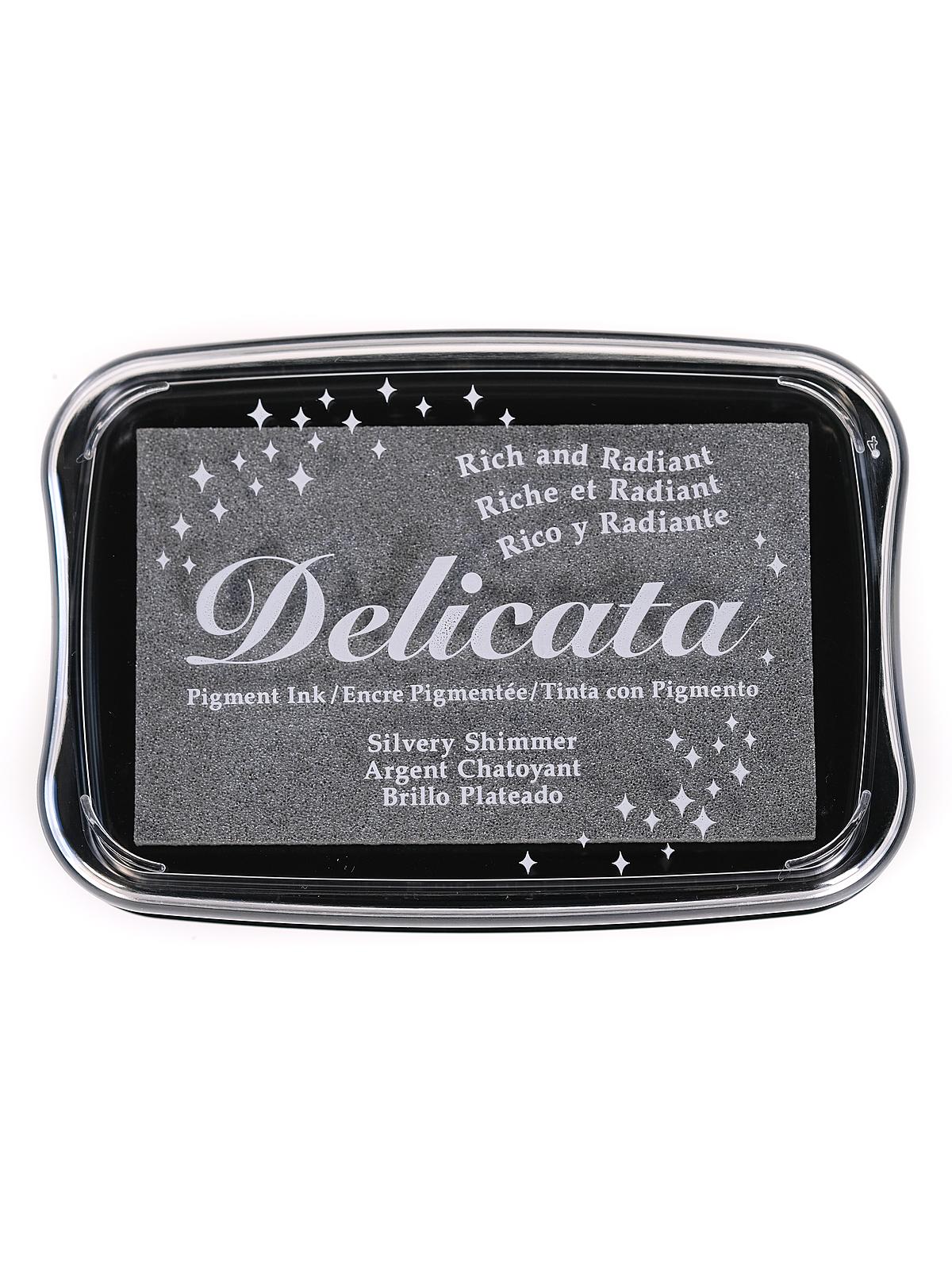 Delicata Pigment Ink 3.75 In. X 2.625 In. Full-size Pad Silvery Shimmer