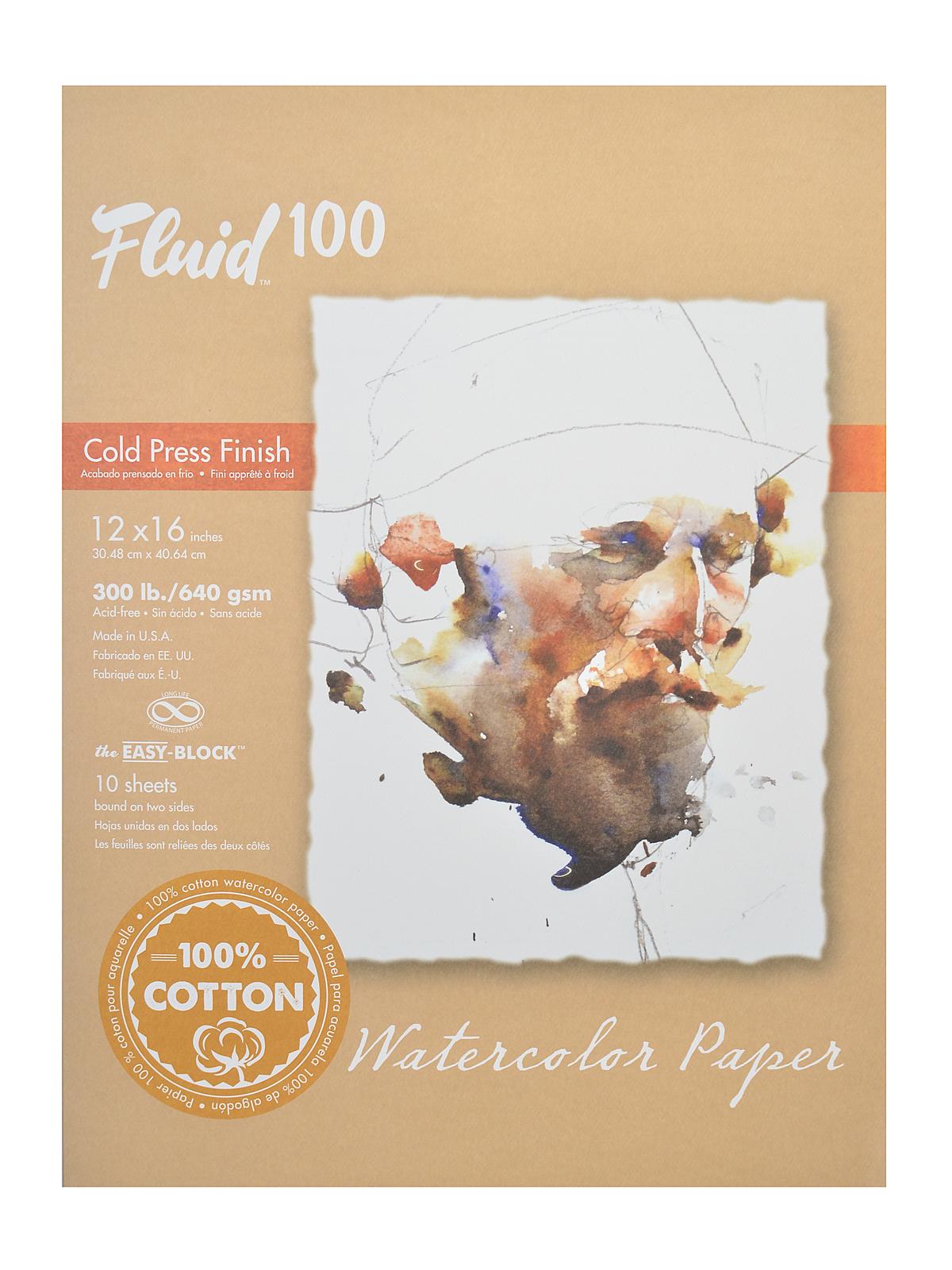 100 Watercolor Paper Ez Blocks Cold Press 12 In. X 16 In. 300 Lb.