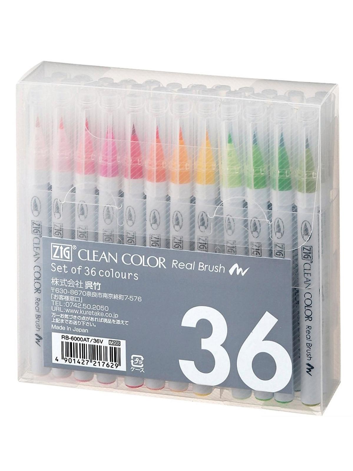 Clean Color Real Brush Sets Set Of 36