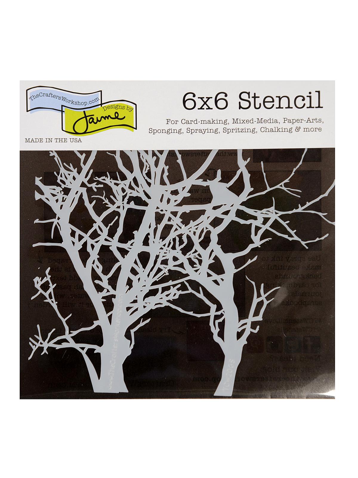 Stencils branches 6 in. x 6 in.