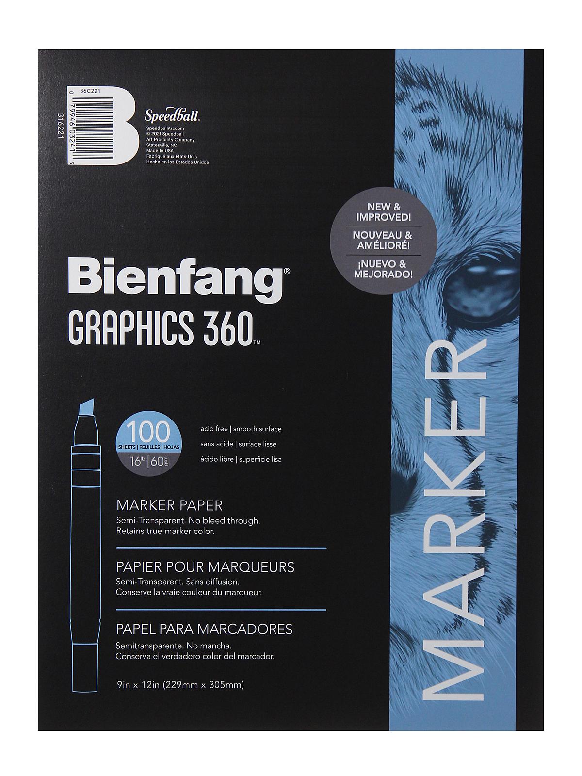Graphics 360 Translucent Marker Paper 9 in. x 12 in. pad of 100