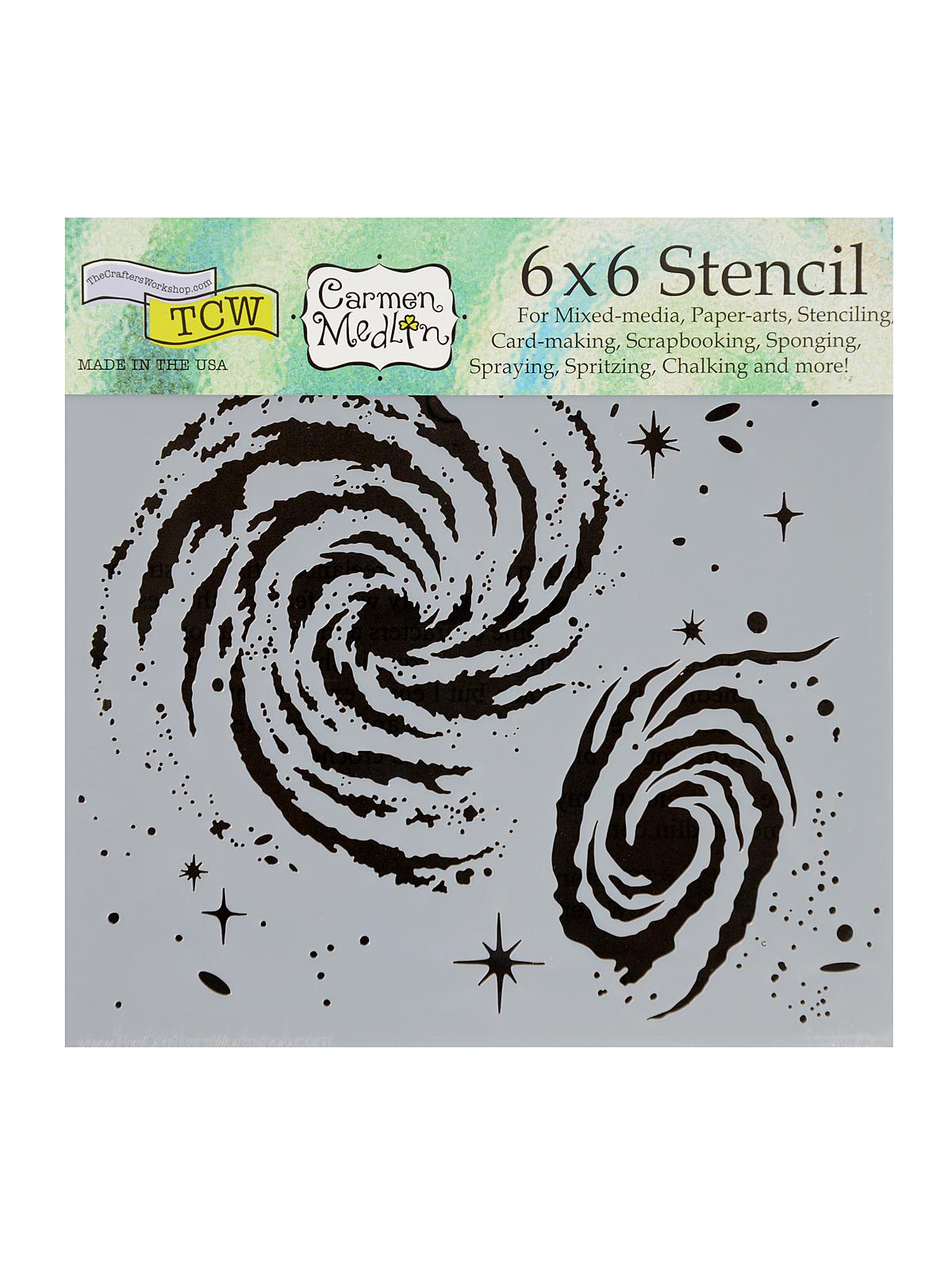 Stencils galaxy 6 in. x 6 in.