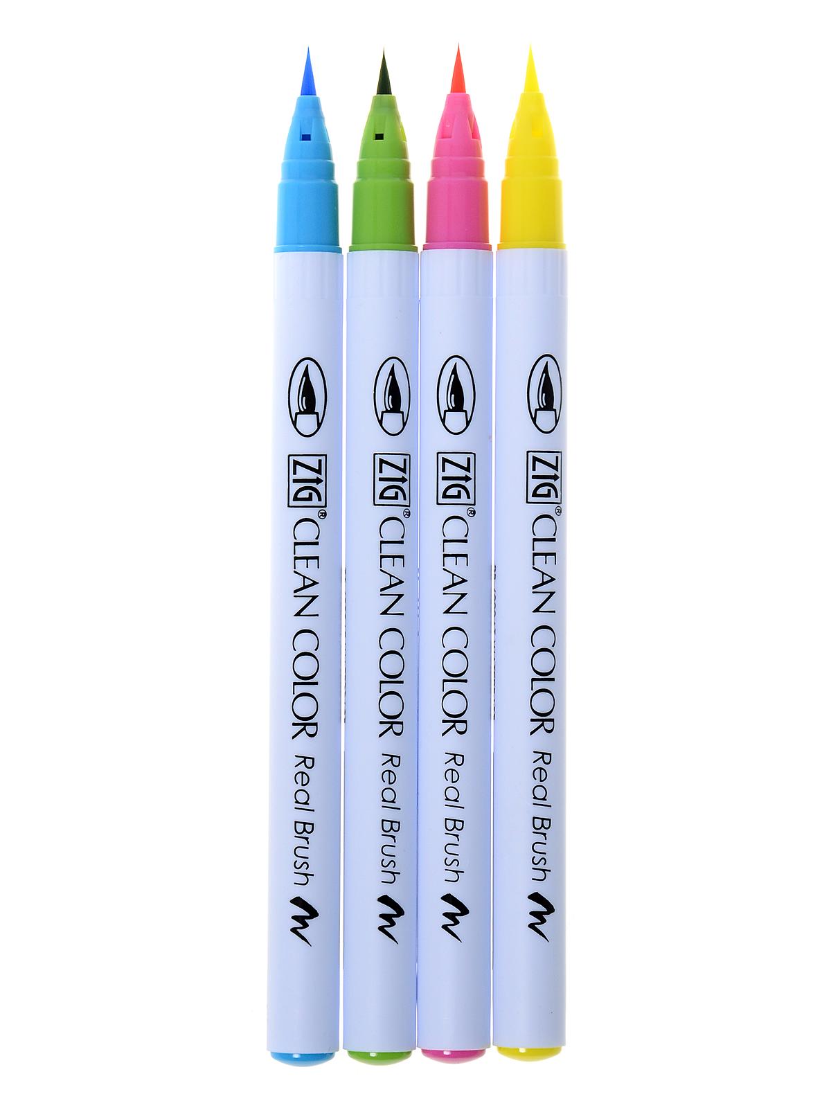 Clean Color Real Brush Marker Sets Pop Set Of 4