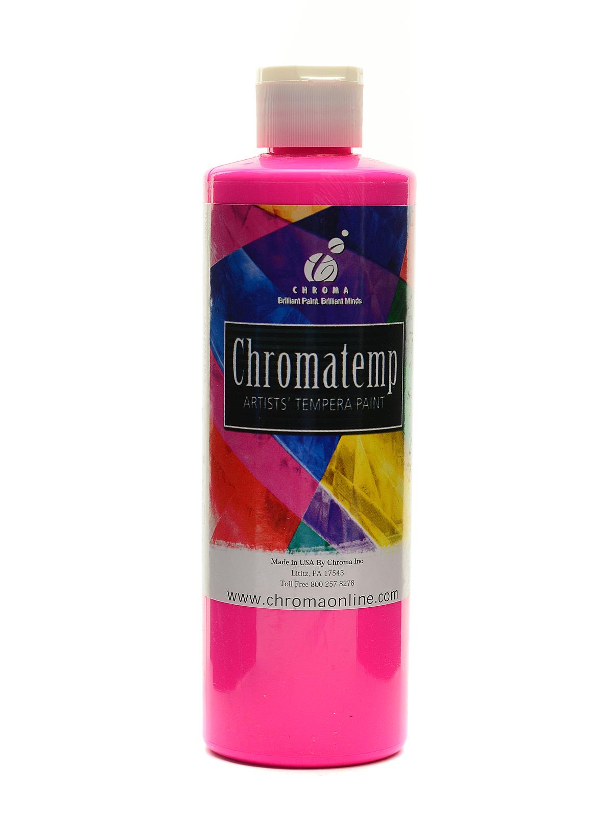ChromaTemp Artists' Tempera Paint fluorescent pink (violet) 16.9 oz.
