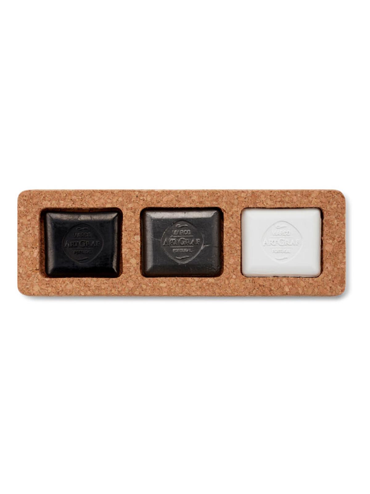 Carbon Disc Set set of 3 monochromatic