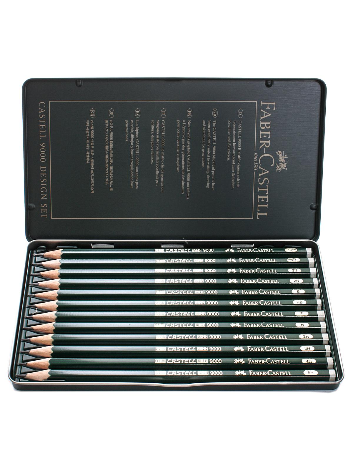 9000 Graphite Sketch Pencil Sets Design 5b - 5h Set Of 12