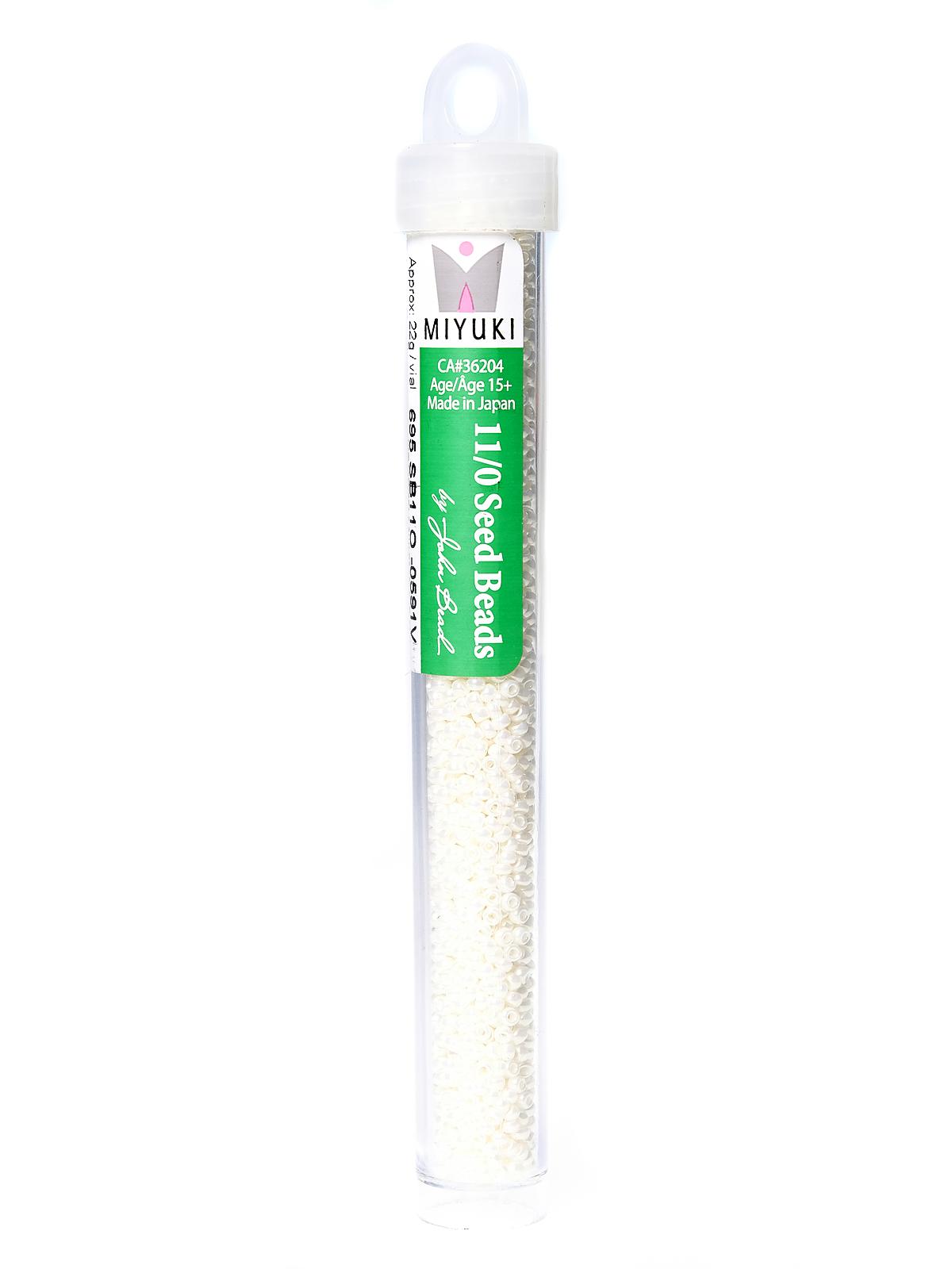 Miyuki Seed Beads 11 0 22g tube ivory pearl ceylon