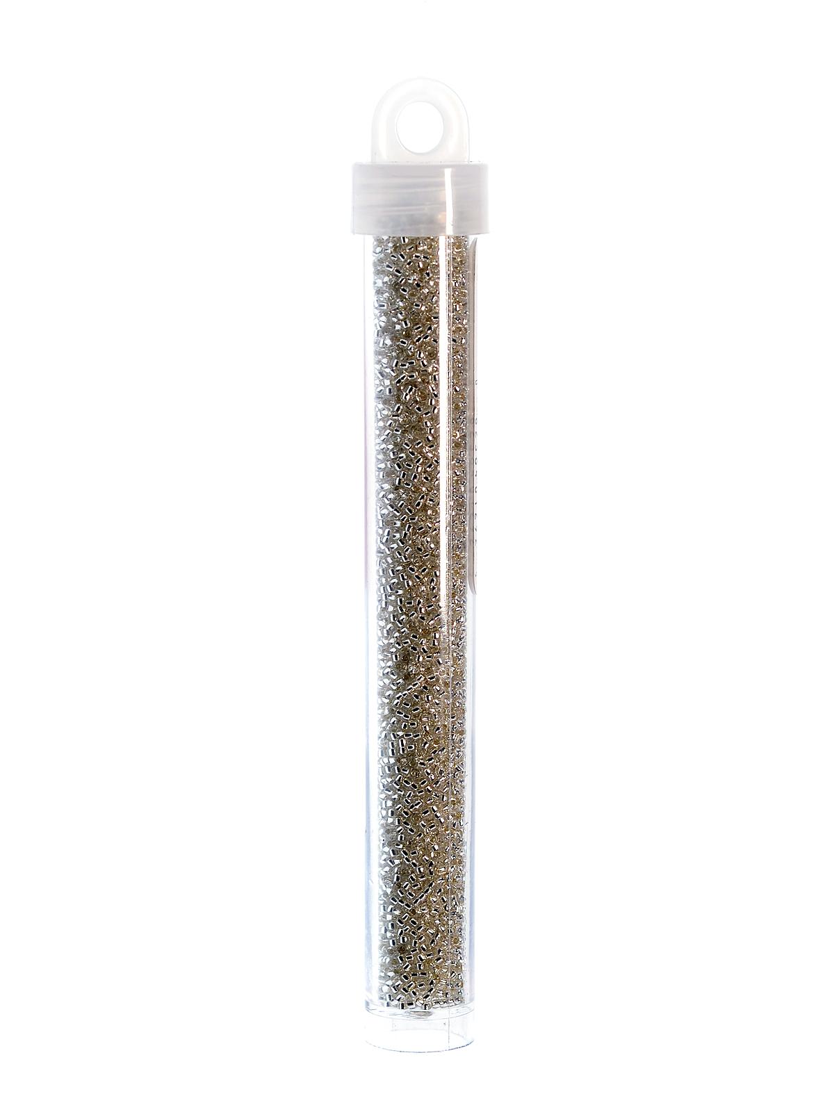 Miyuki Seed Beads 15 0 22g Tube Crystal Silver Lined