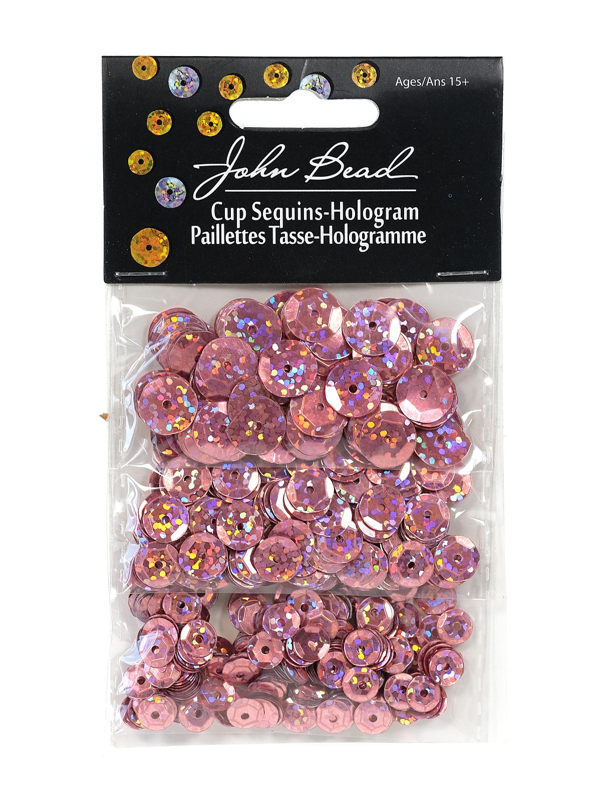 Hologram Cup Sequins 6,8,10 mm round pack of 700 retro pink