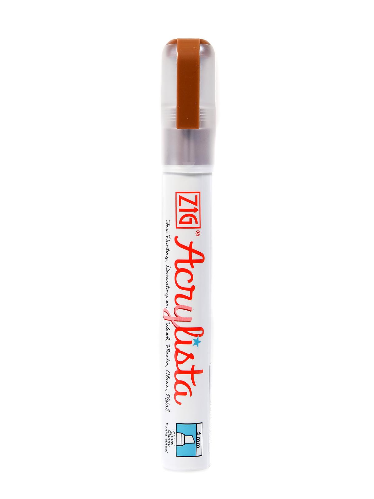 Acrylista Markers burnt sienna chisel