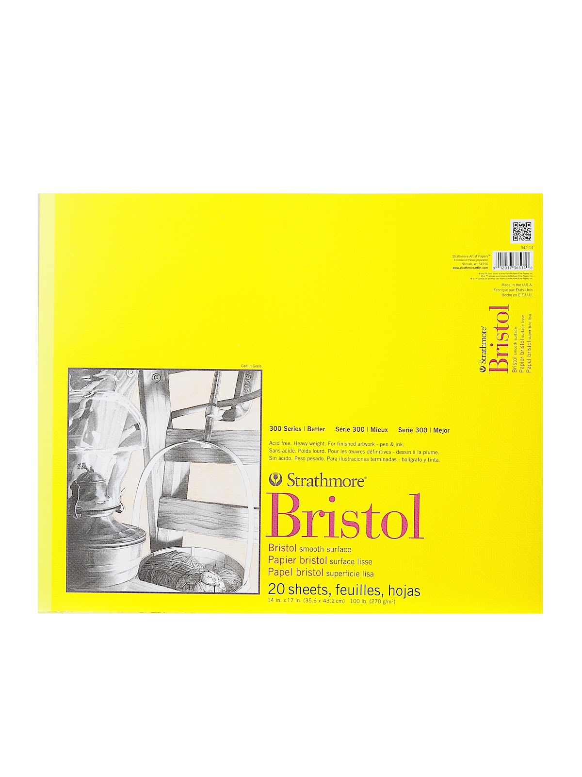 300 Series Bristol smooth 14 in. x 17 in.