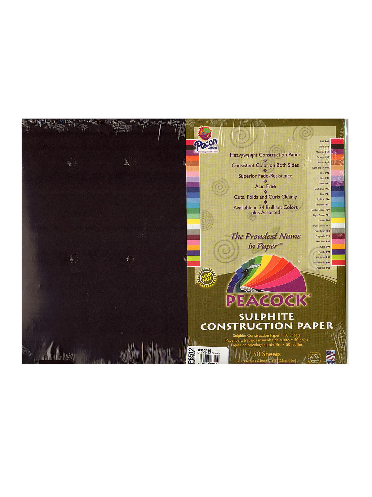 Peacock Construction Paper assorted