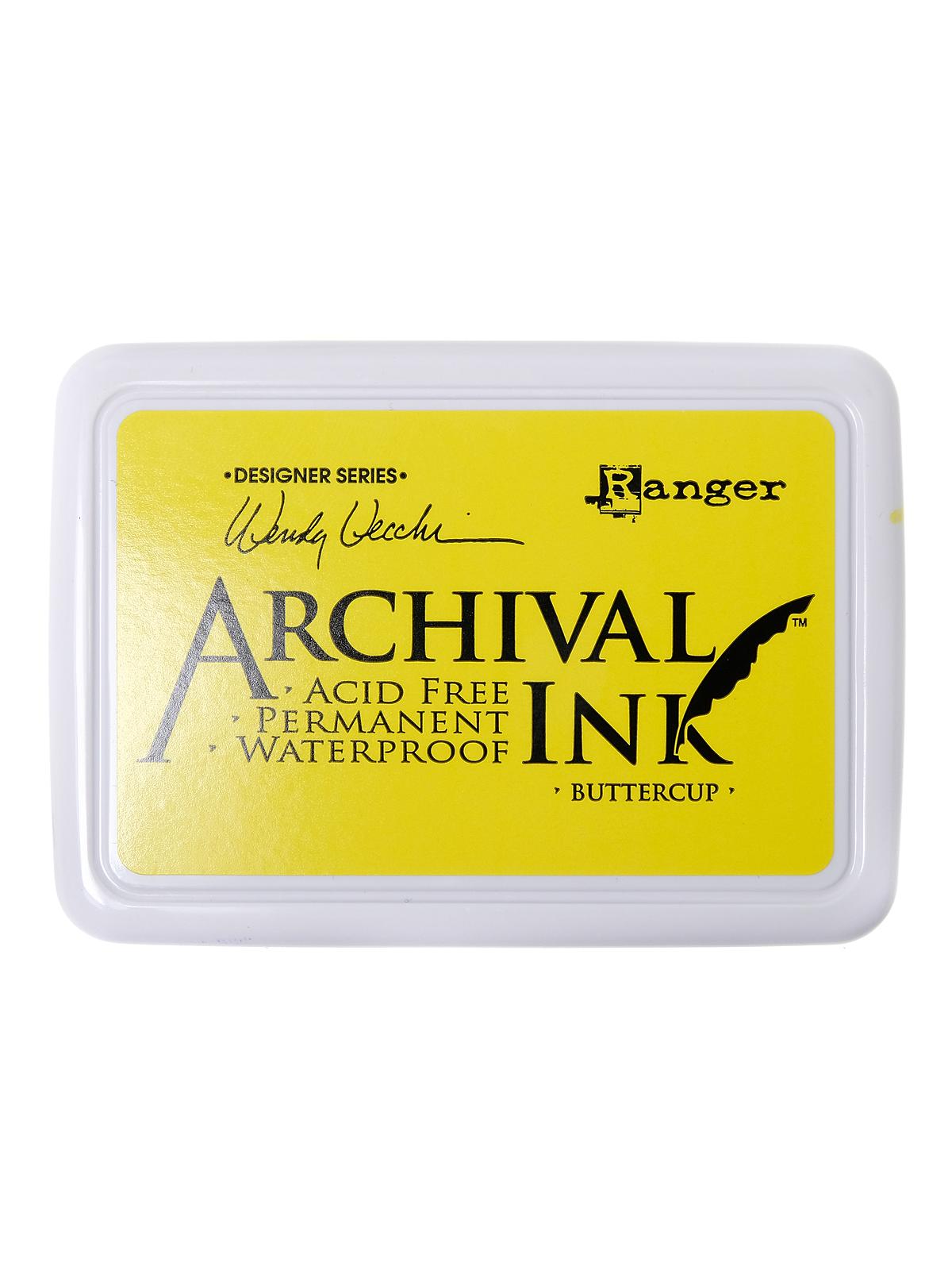 Archival Ink Wendy Vecchi Designer Series butter cup 2 1 2 in. x 3 3 4 in. pad