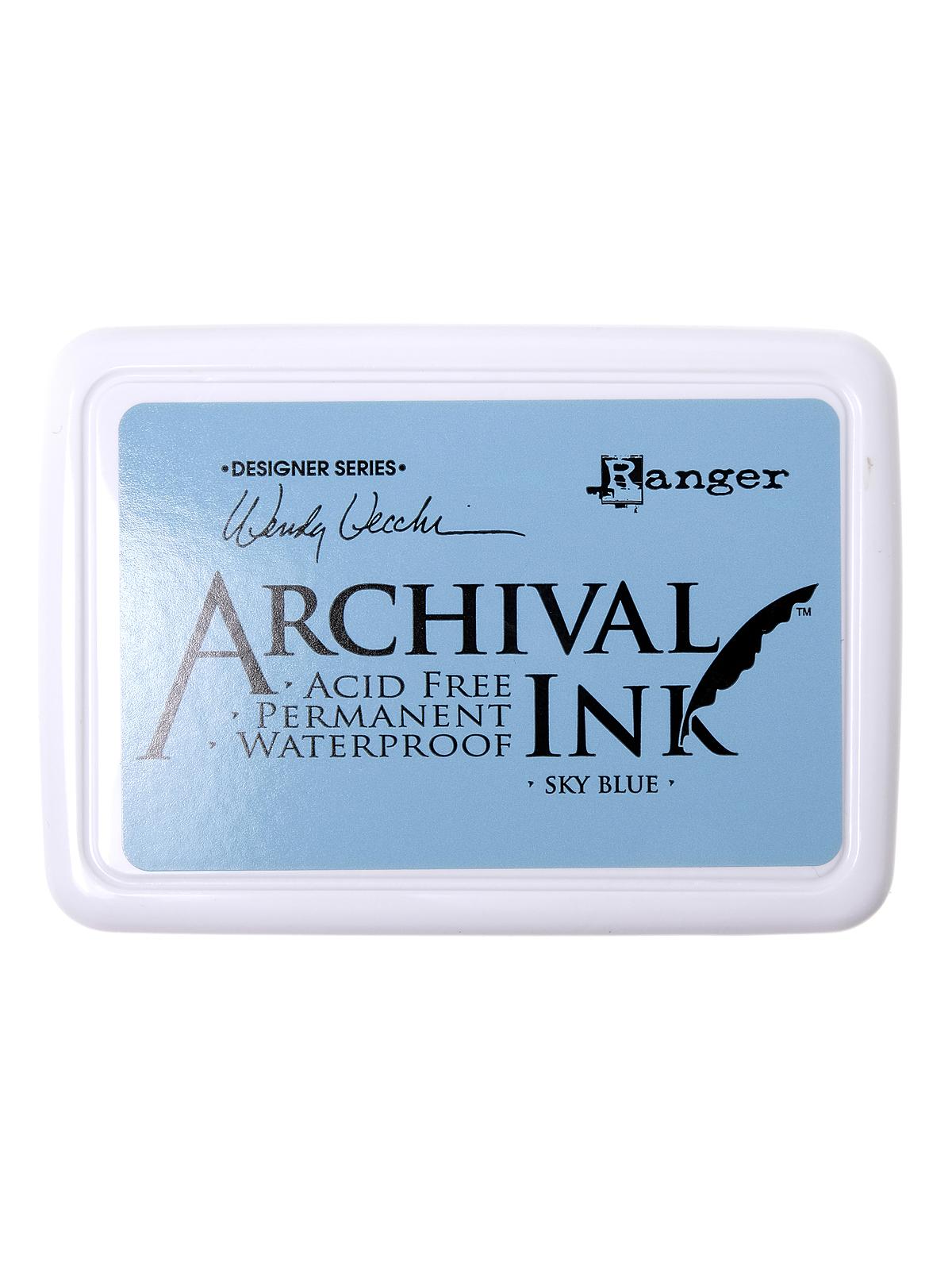 Archival Ink Wendy Vecchi Designer Series sky blue 2 1 2 in. x 3 3 4 in. pad