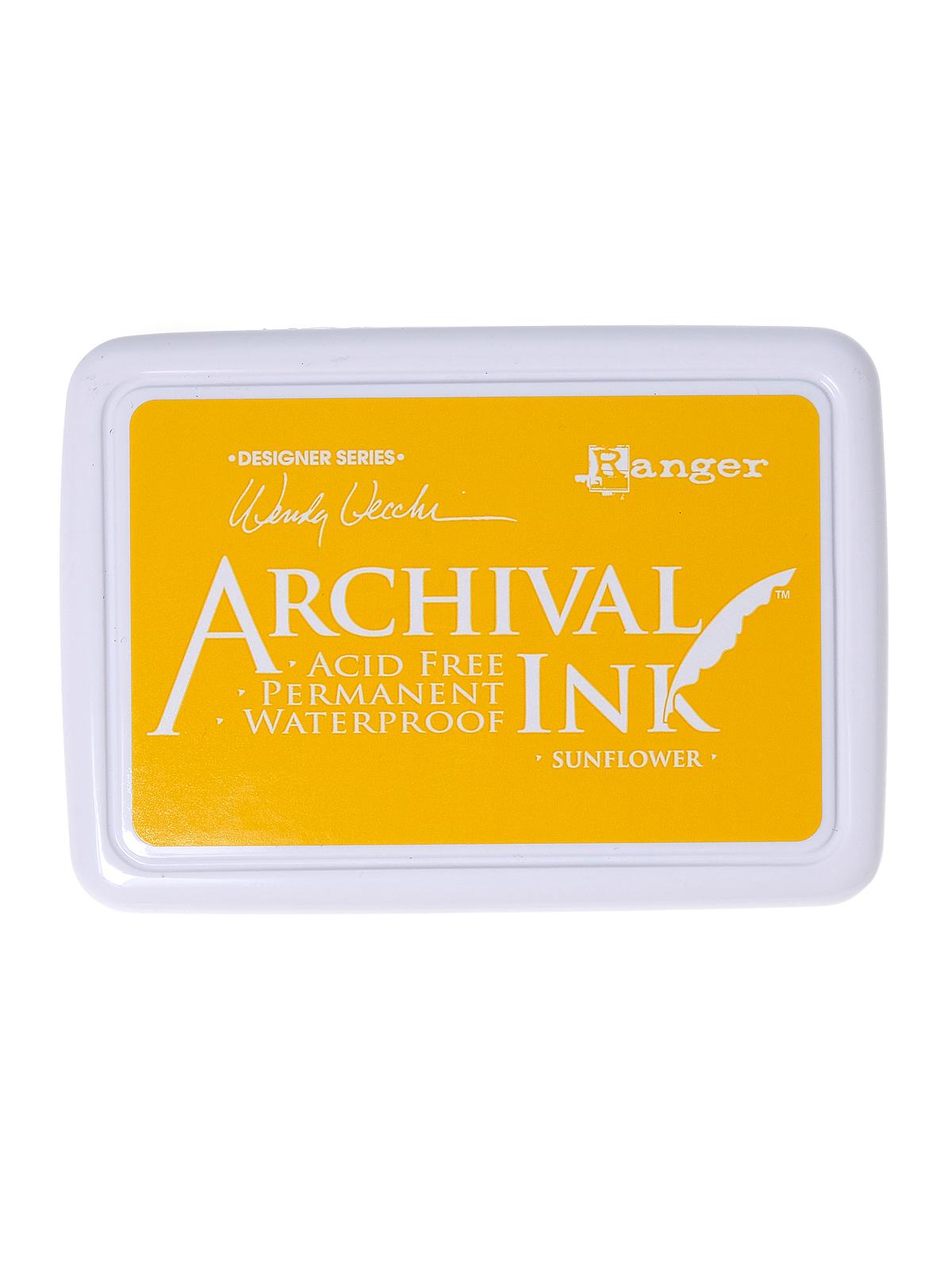 Archival Ink Wendy Vecchi Designer Series sunflower 2 1 2 in. x 3 3 4 in. pad